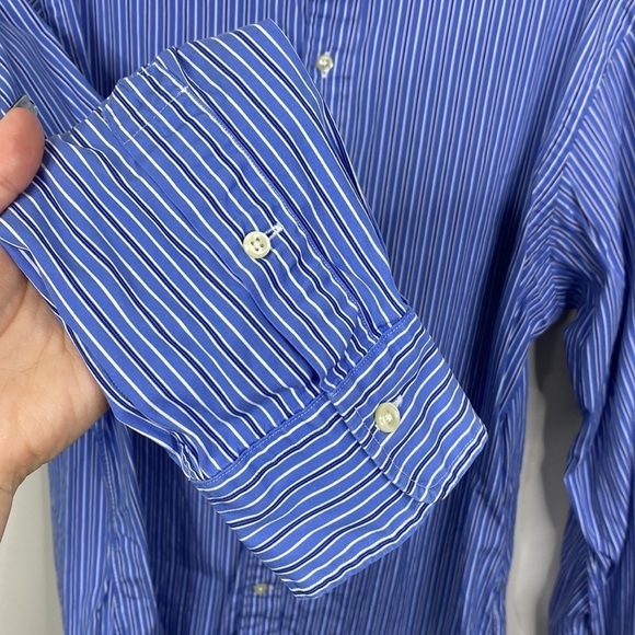 Polo Ralph Lauren Striped Long Sleeve Button Down Sport Shirt Men's Size 16 - Picture 4 of 8